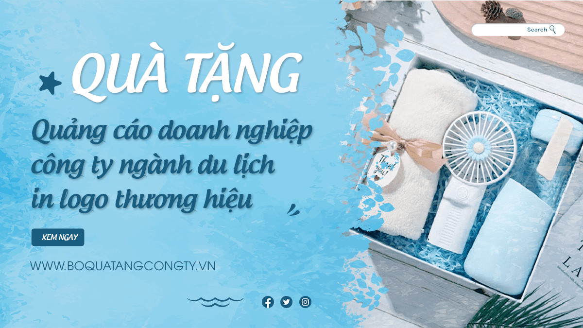 Quà tặng quảng cáo doanh nghiệp công ty ngành du lịch in logo thương hiệu giá rẻ hcm