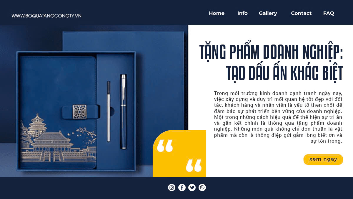 Tặng Phẩm Doanh Nghiệp: Tạo Dấu Ấn Khác Biệt