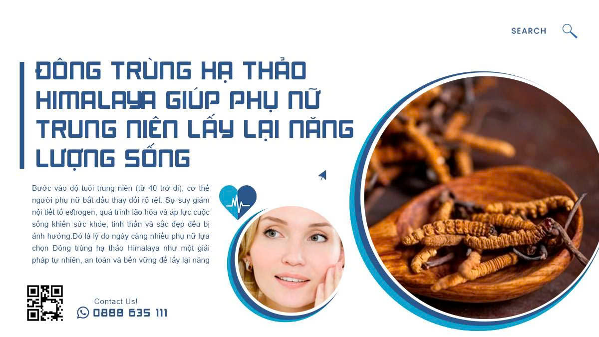 Đông trùng hạ thảo Himalaya giúp phụ nữ trung niên lấy lại năng lượng sống