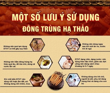 NHỮNG LƯU Ý KHI SỬ DỤNG ĐÔNG TRÙNG HẠ THẢO