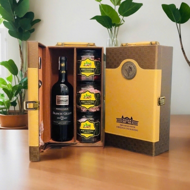 Set vali da vàng Rượu Vang Francis Gillot Shiraz Cabernet Sauvignon R20