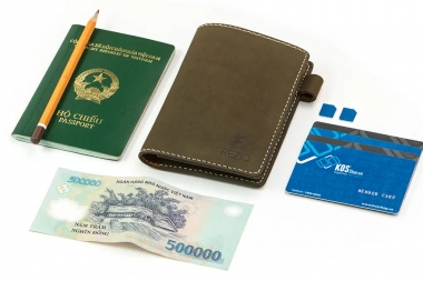 Ví passport da bò 004