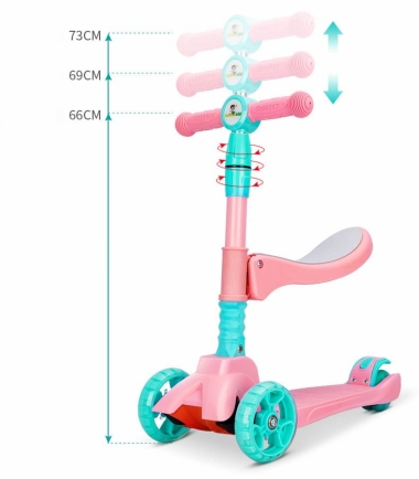 Xe trượt scooter trẻ em 3 bánh 2in1 011